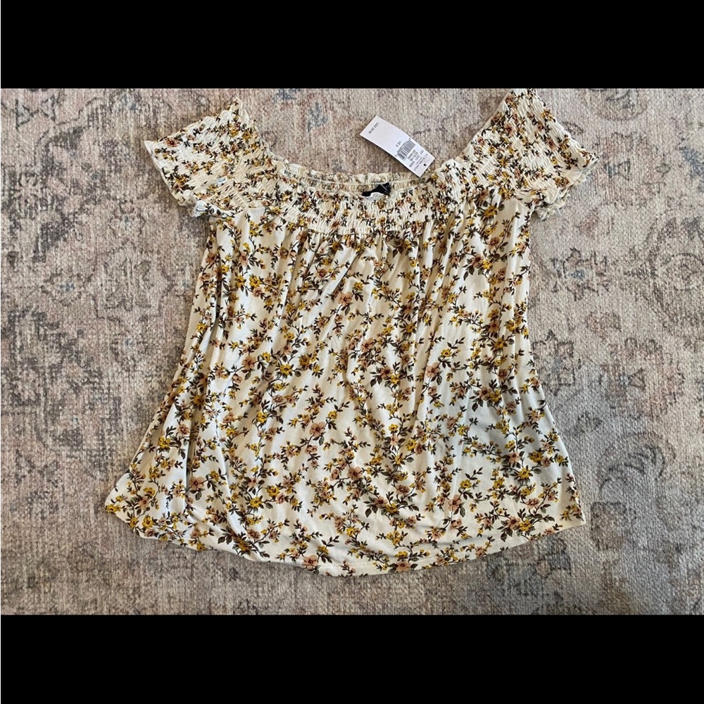 American eagle crop top flowy off shoulder